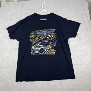 Van Halen T-Shirt Mens Black Graphic Racing Short Sleeve‎ Cotton Size XL